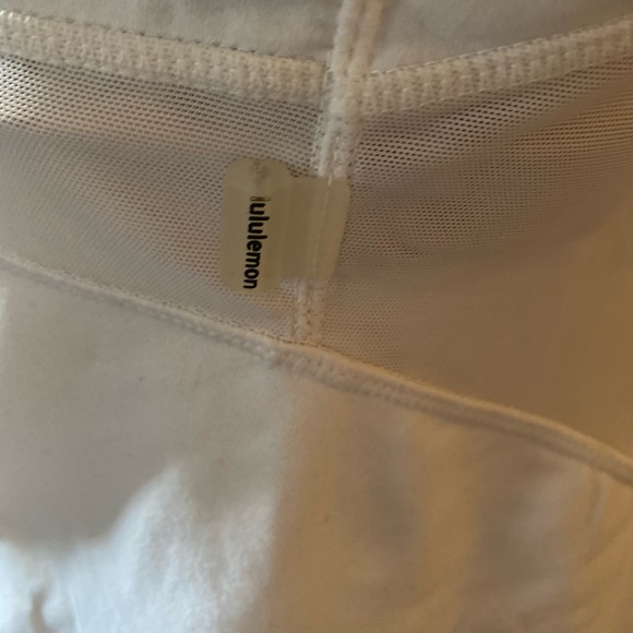 Lululemon White Mesh Back Deep V Tank - Picture 7 of 9